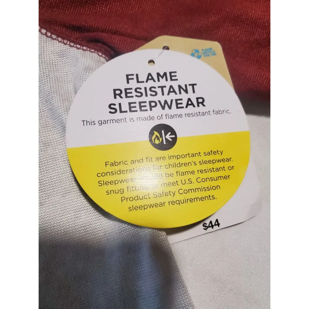 ThereAbouts Girls S 7/8 Flame Resistant Long Sleeve Pajama Top NWT